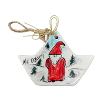 Load image into Gallery viewer, Ceramic Boat Christmas Ornament (free USA shipping included)
