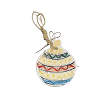 Load image into Gallery viewer, Ceramic Round Christmas Ornament—Multiple design and size choices (free USA shipping included)
