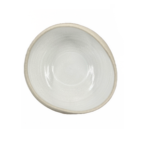 Ceramic Stoneware White Glazed Bowl (free USA shipping included)