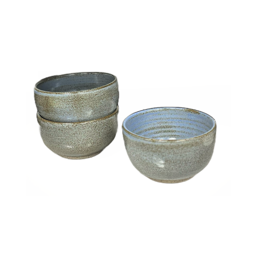 Ceramic Blue-Gray Glazed Bowl (free USA shipping included)