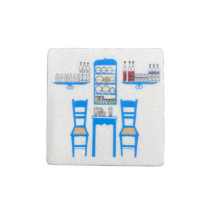 Greek Marble Coaster (free USA shipping included)