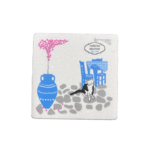 Greek Marble Coaster (free USA shipping included)