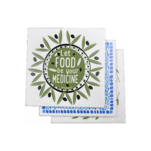 Greek Marble Trivet multiple design choices (free USA shipping included)