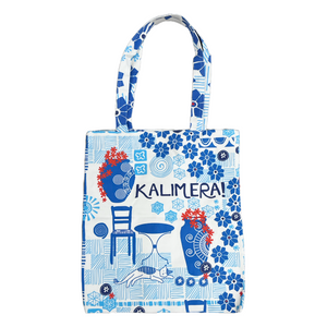 Cotton Tote Bag Kalimera Design (free USA shipping included)