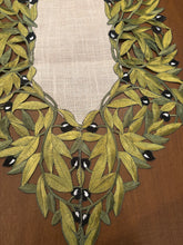 Load image into Gallery viewer, Laser Cut Leaves and Olives Border Table Runner (free USA shipping included)
