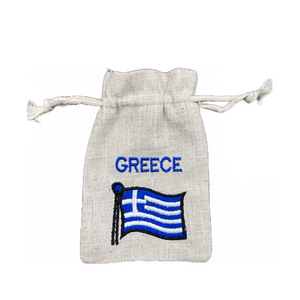 Greek Flag Embroidered Pouch (free USA shipping included)