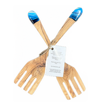 Load image into Gallery viewer, Olivewood Salad Serving Fork Set (free USA shipping included)
