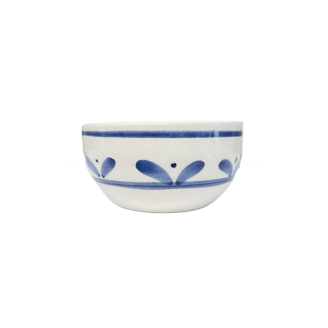 Ceramic Hand-painted Small Bowl with Blue Design (free USA shipping included)