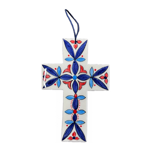 Ceramic Hand-painted Cross (2 design choices)