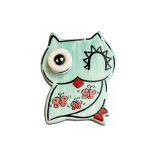 Load image into Gallery viewer, Ceramic Owl Magnet (free USA shipping included)
