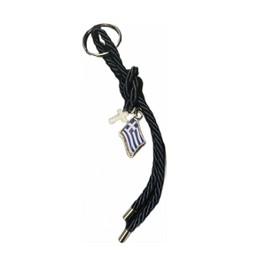 Greek Flag and Cross Keychain (3 color choices)