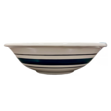 Load image into Gallery viewer, Ceramic Teal Floral 10” Serving Bowl (free USA shipping included)
