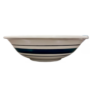 Ceramic Teal Floral 10” Serving Bowl (free USA shipping included)