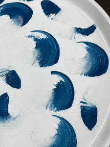 Ceramic Platter with Waves Design (free USA shipping included)
