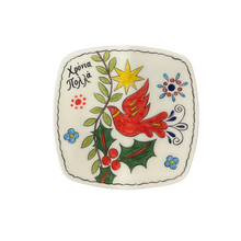 Load image into Gallery viewer, Ceramic Christmas Square 7” Plate—Multiple design choices (free USA shipping included)
