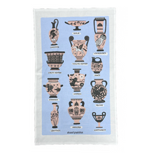 Load image into Gallery viewer, Cotton Tea Towel Greek Pots Design (free USA shipping included)
