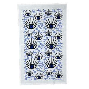 Cotton Tea Towel Blue Eye Design (free USA shipping included)