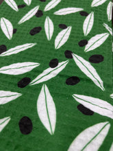 Load image into Gallery viewer, Waffle Cotton Towel Olives Design (free USA shipping included)
