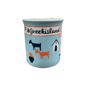 Ceramic Greek Island Espresso Cup (free USA shipping included)