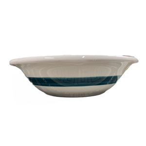Ceramic 6.5” Bowl with Teal Floral Design (free USA shipping included)