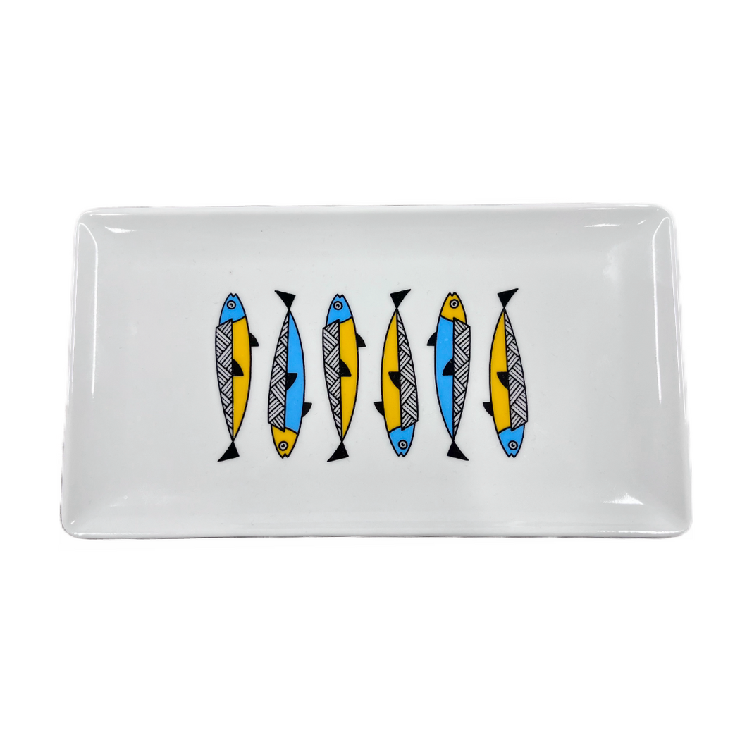 Ceramic Sardines Rectangular Tray (free USA shipping included)
