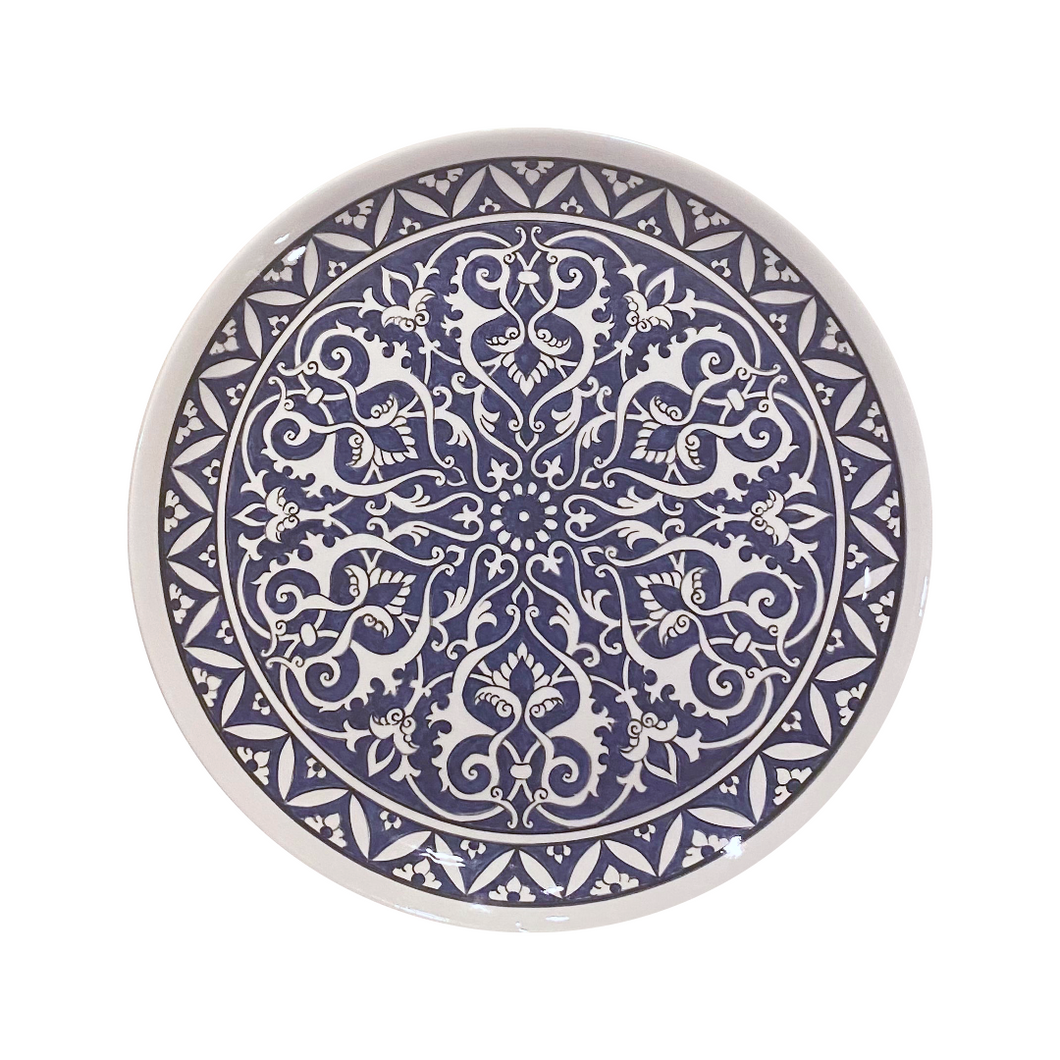 Ceramic 11.5” Round Platter Radial Design (free USA shipping included)