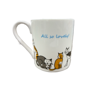 Ceramic Cats All So Lovely Color Mug (free USA shipping included)