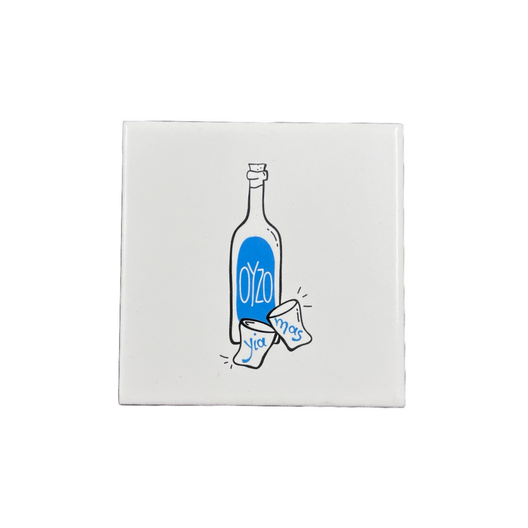 Ceramic Ouzo Coaster—only one left (free USA shipping included)