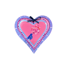 Load image into Gallery viewer, Wooden Painted Heart Magnet (free USA shipping included)
