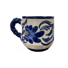 Load image into Gallery viewer, Ceramic Blue Floral Mug (free USA shipping included)

