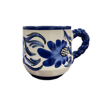 Load image into Gallery viewer, Ceramic Blue Floral Mug (free USA shipping included)
