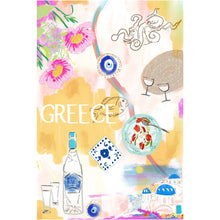 Load image into Gallery viewer, Rebecca Illustrated Art Print “It’s All Greek to Me” (free USA shipping included)
