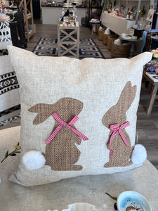 Cottontail Bunny Pillow Cover (free USA shipping included)