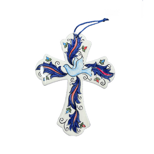 Ceramic Hand-painted Cross (free USA shipping included)