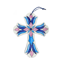 Load image into Gallery viewer, Ceramic Hand-painted Cross (free USA shipping included)
