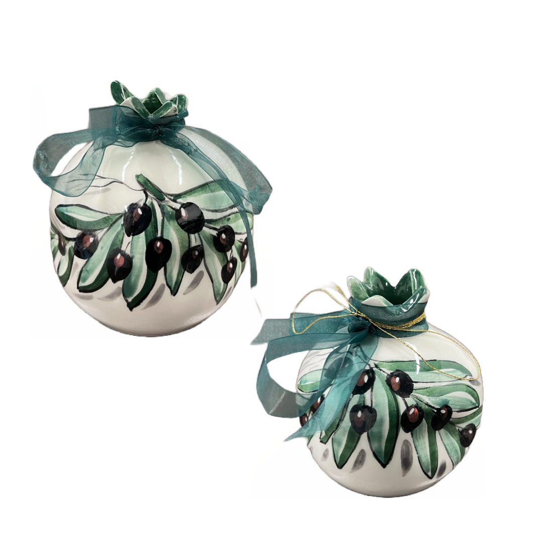 Ceramic Pomegranate with Olives Design (2 size choices)