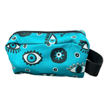 Load image into Gallery viewer, Carry All Zip Bag Turquoise Eye Design (free USA shipping included)
