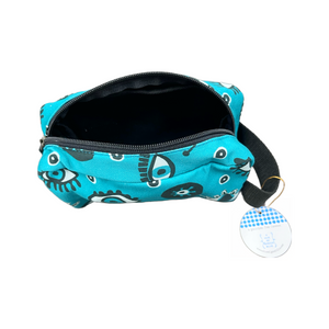 Carry All Zip Bag Turquoise Eye Design (free USA shipping included)