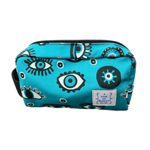 Load image into Gallery viewer, Carry All Zip Bag Turquoise Eye Design (free USA shipping included)
