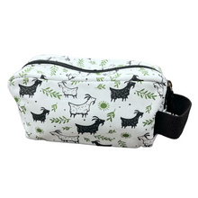 Load image into Gallery viewer, Carry All Zip Bag Goats Design (free USA shipping included)
