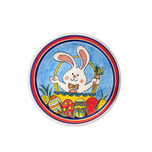 Load image into Gallery viewer, Ceramic Easter Bunny Round Plate—Multiple design choices (free USA shipping included)
