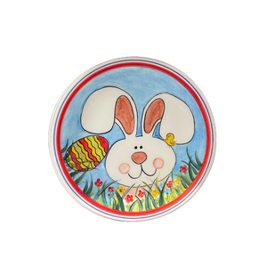 Ceramic Easter Bunny Round Plate—Multiple design choices (free USA shipping included)