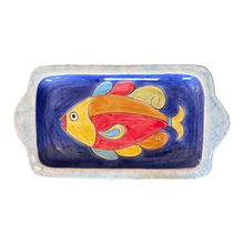 Load image into Gallery viewer, Ceramic Fish Tray with Handles (free USA shipping included)
