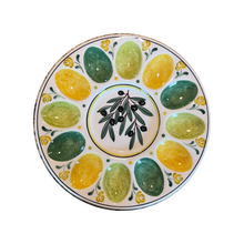 Load image into Gallery viewer, Ceramic 10.5” Olive Branch Egg Platter (free USA shipping included)
