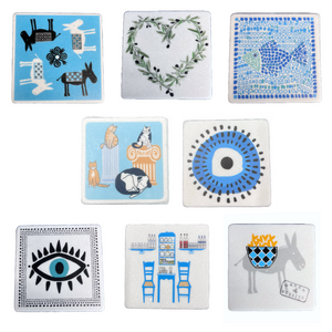 Greek Marble Coaster (free USA shipping included)