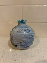 Load image into Gallery viewer, Ceramic Pomegranate: Small with Greek Island Design (free USA shipping included)
