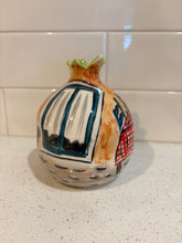 Load image into Gallery viewer, Ceramic Pomegranate: Medium with Greek Island Design (free USA shipping included)
