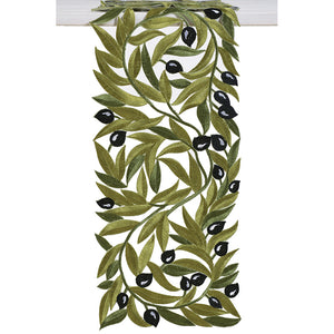 Laser Cut Olives Collection: Table Runner, Placemat, Napkin, or Tablecloth (free USA shipping included)