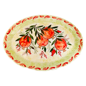 Pomegranates Oval Platter 12 1/2”