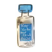 Load image into Gallery viewer, Glazed Ceramic Ouzo Magnet
